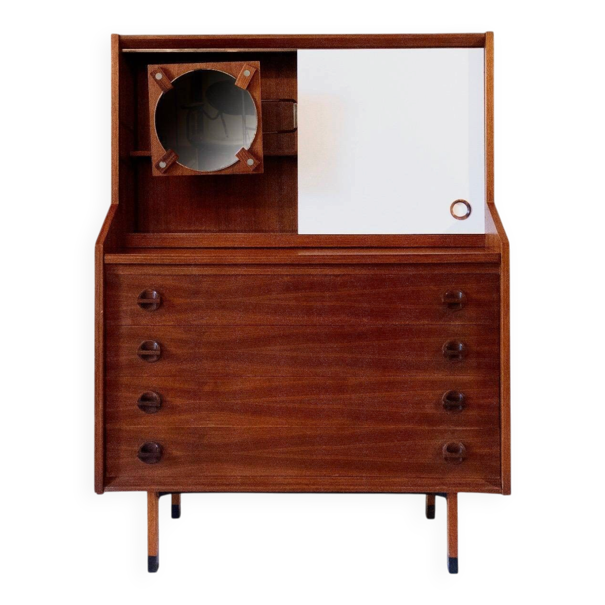 Mid Century Modern Italian Wood Cabinet, George Coslin for 3V Arredamenti P
