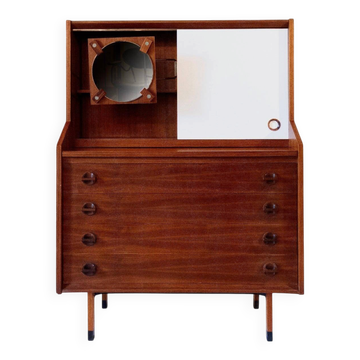 Mid Century Modern Italian Wood Cabinet, George Coslin for 3V Arredamenti P