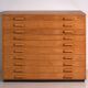 Antique plan cabinet made of beech wood – Slovakia, circa 1960