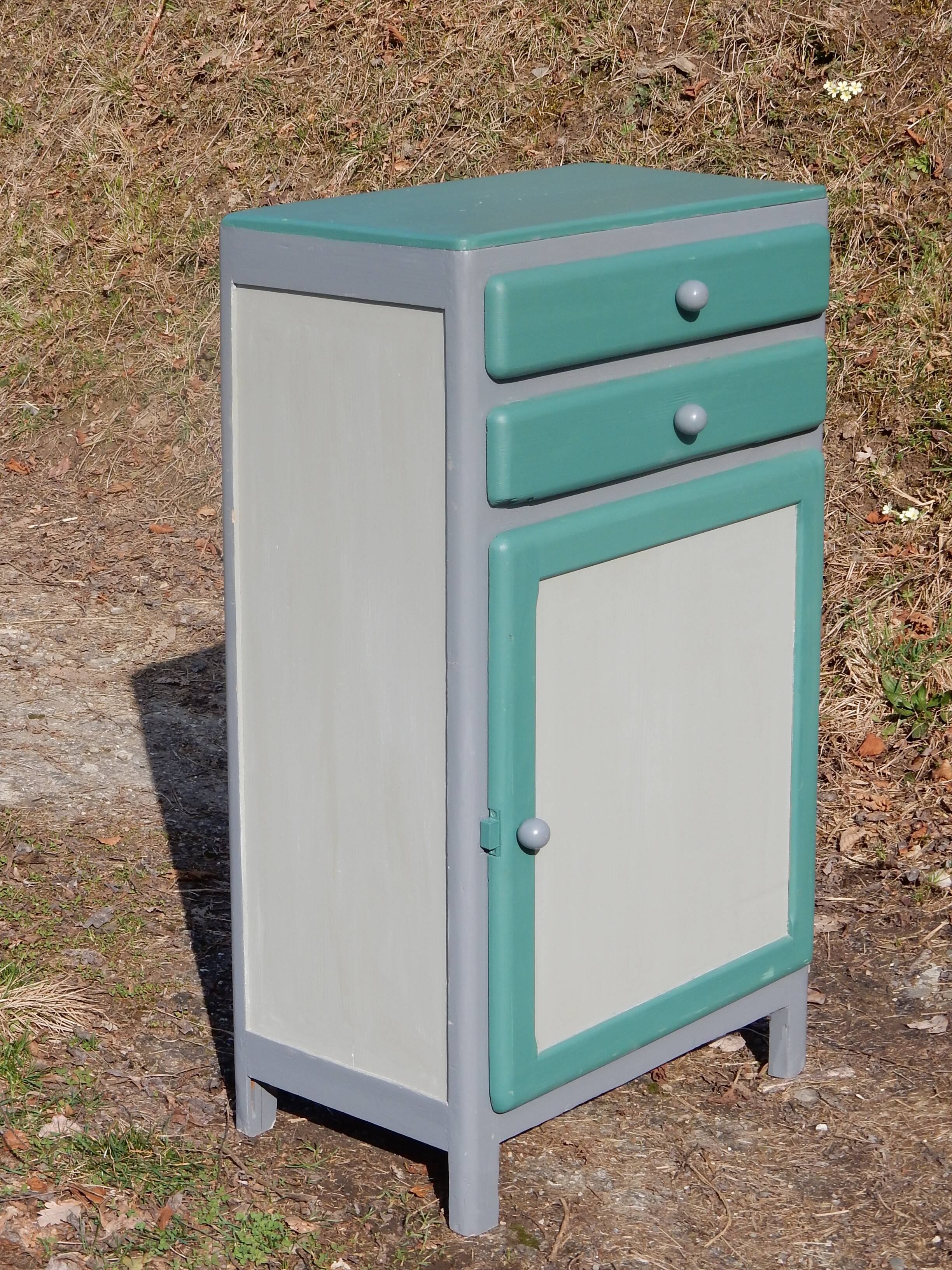 Jam cupboard / Small vintage mado buffet in restored fir