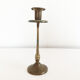 Old golden brass fish candlestick