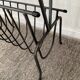 Vintage magazine holder with side table from the 60s and 70s