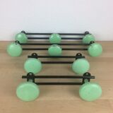 4 vintage wall hooks 50s, 10 green balls