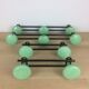 4 vintage wall hooks 50s, 10 green balls