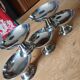 5 coupes à glace anciennes en inox