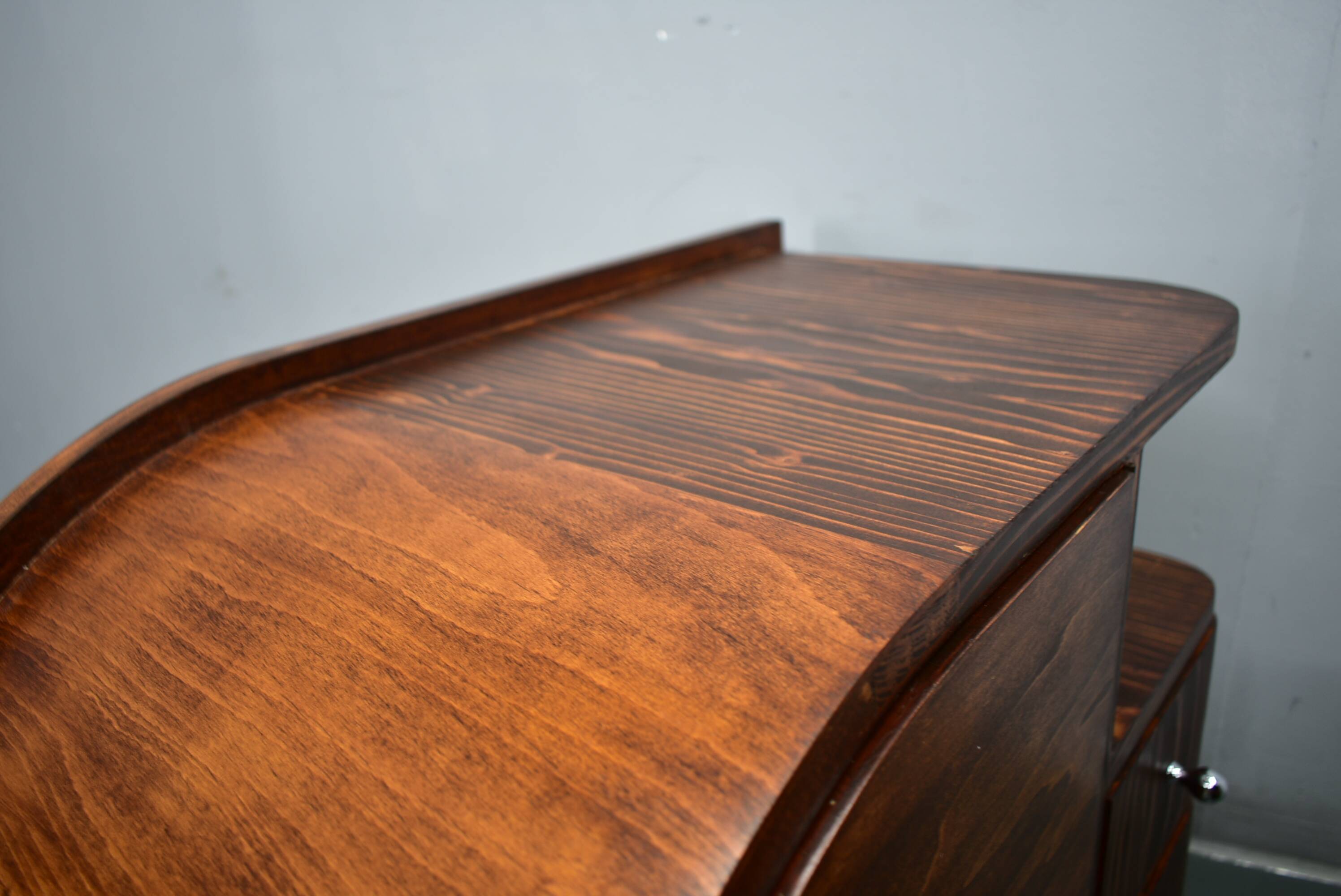 1935s pair of rare Art Deco bedside tables, Czechoslovakia