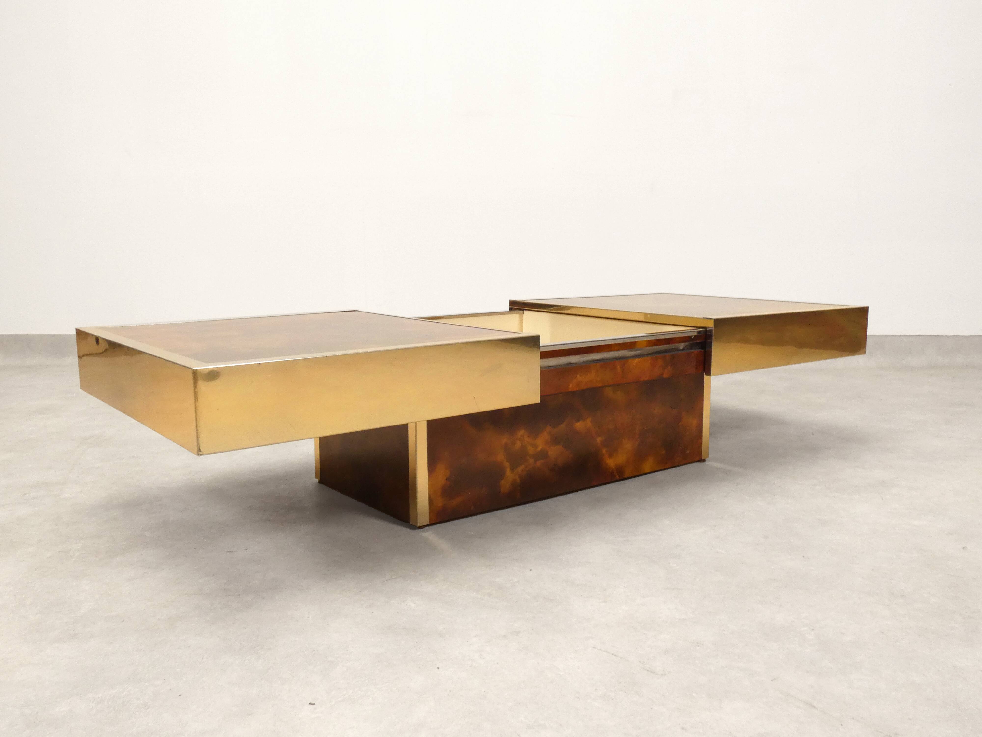 Cofee table with hidden bar by Maison Lancel