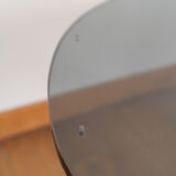 Oval coffee table smoked glass