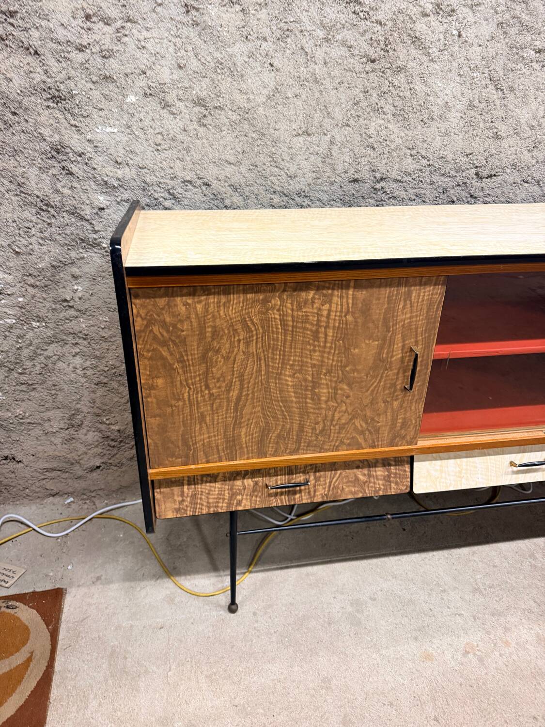 Vintage Formica sideboard from the 1960s/70s, Scandinavian Midcentury modern