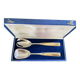 Cutlery to serve silver metal and horn