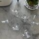 6 Bohemian crystal cocktail glasses.