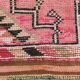 Tapis Couloir Rose à Médaillons, Tapis Turc Vintage, 86x364 Cm