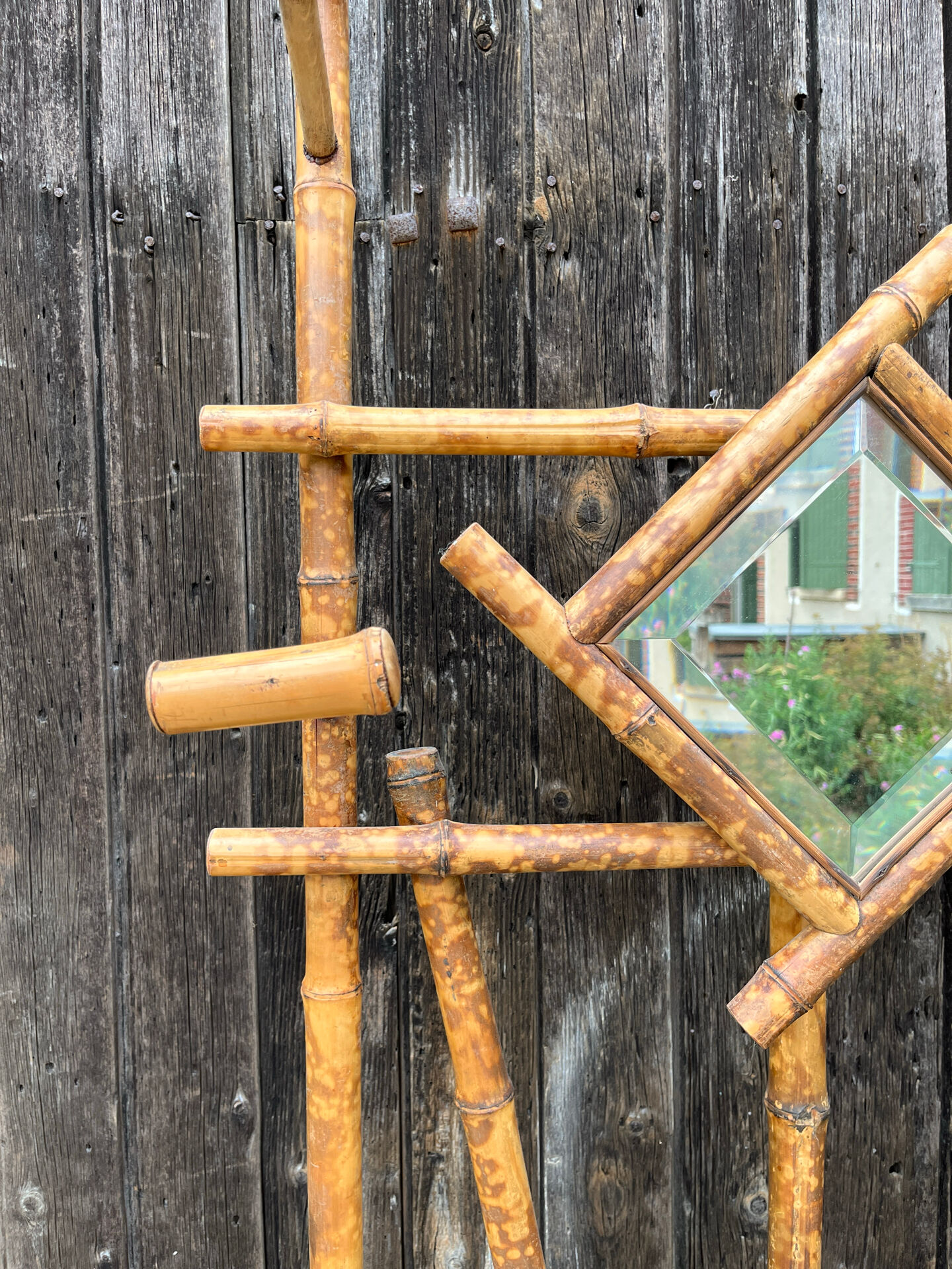 Vintage bamboo coat rack