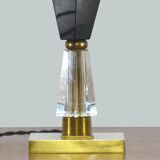 Hollywood Regency lamp foot in vintage crystal