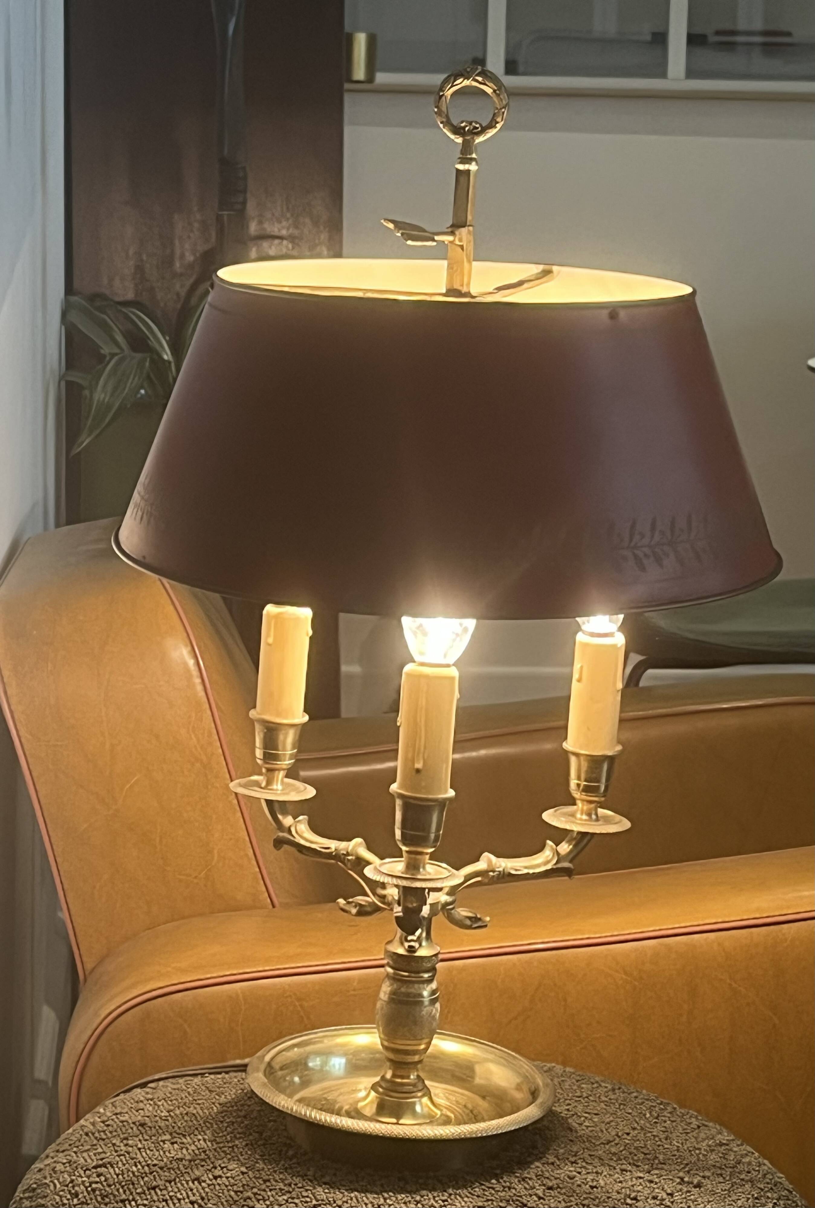 Three-burner Bouillotte Lamp - Empire Style - Very good condition