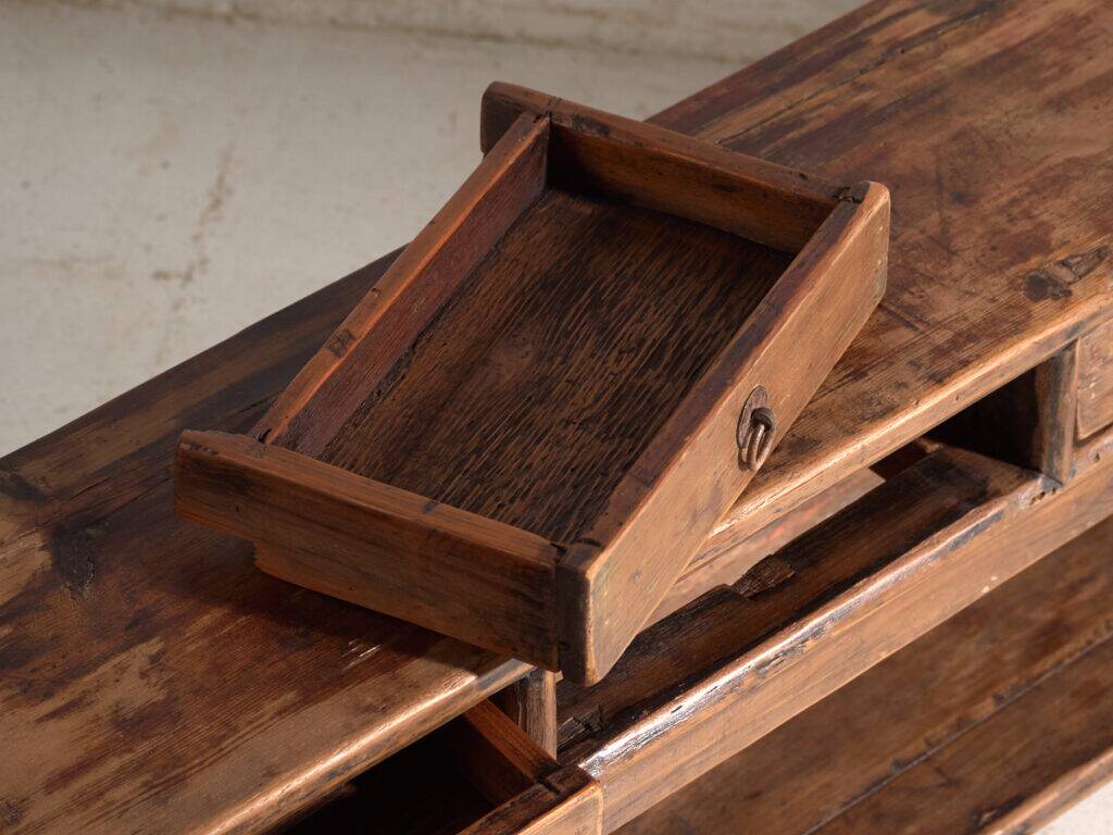Antique low pine wood furniture – China, circa 1900