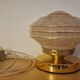 Art Deco glass touch lamp in pink Clichy glass