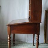 Walnut sloped sorting desk
