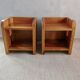Pair of solid pine bedside tables