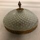 Plafonnier laiton et verre vintage