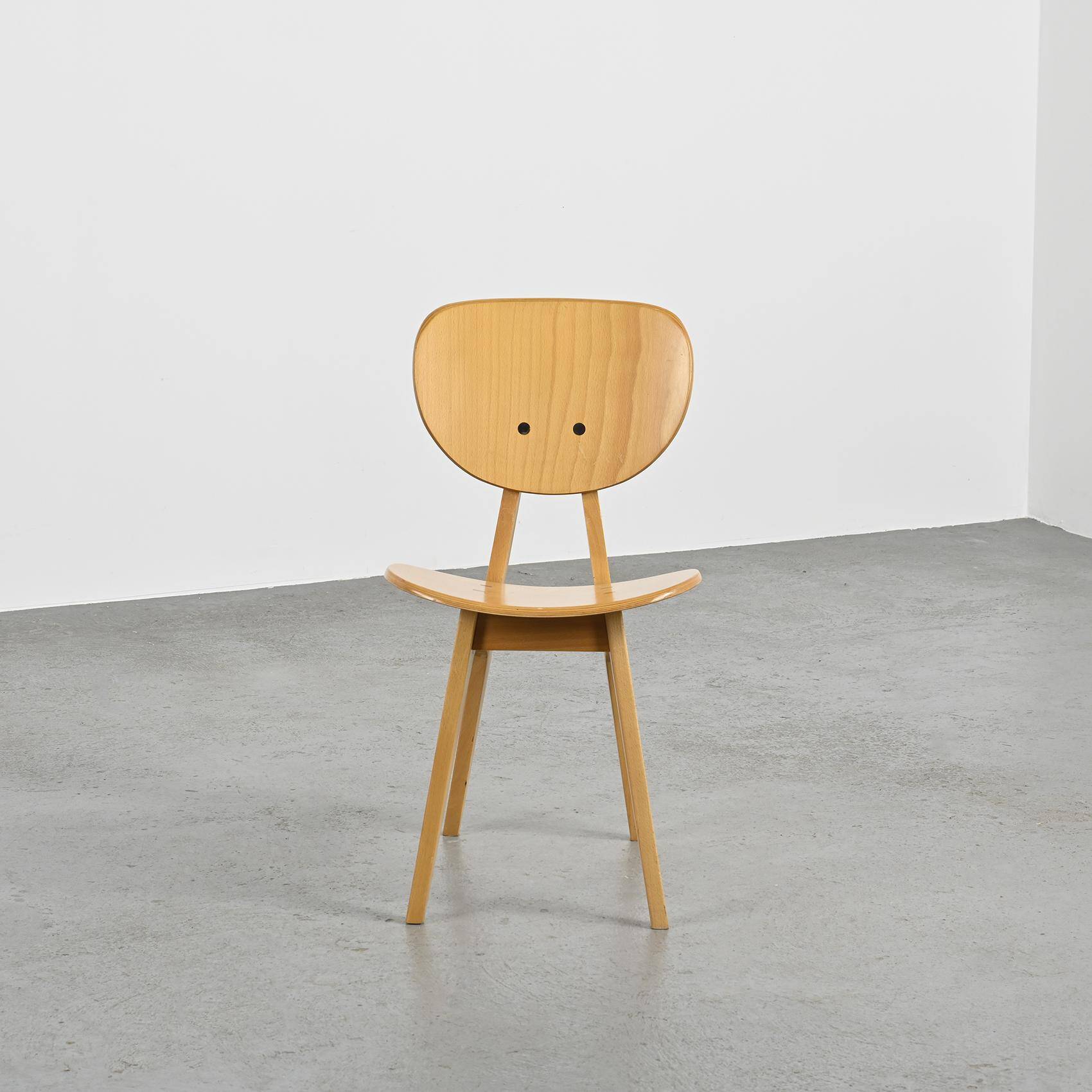 Suite of 4 3221 chairs by Jenzo Sakakura for Tendo Mokko, design 1950
