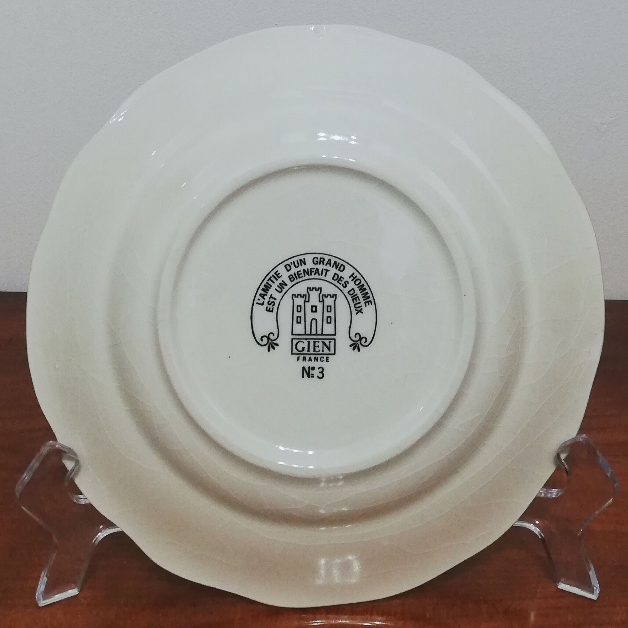 Talking plate Gien collection "Rébus" number 3