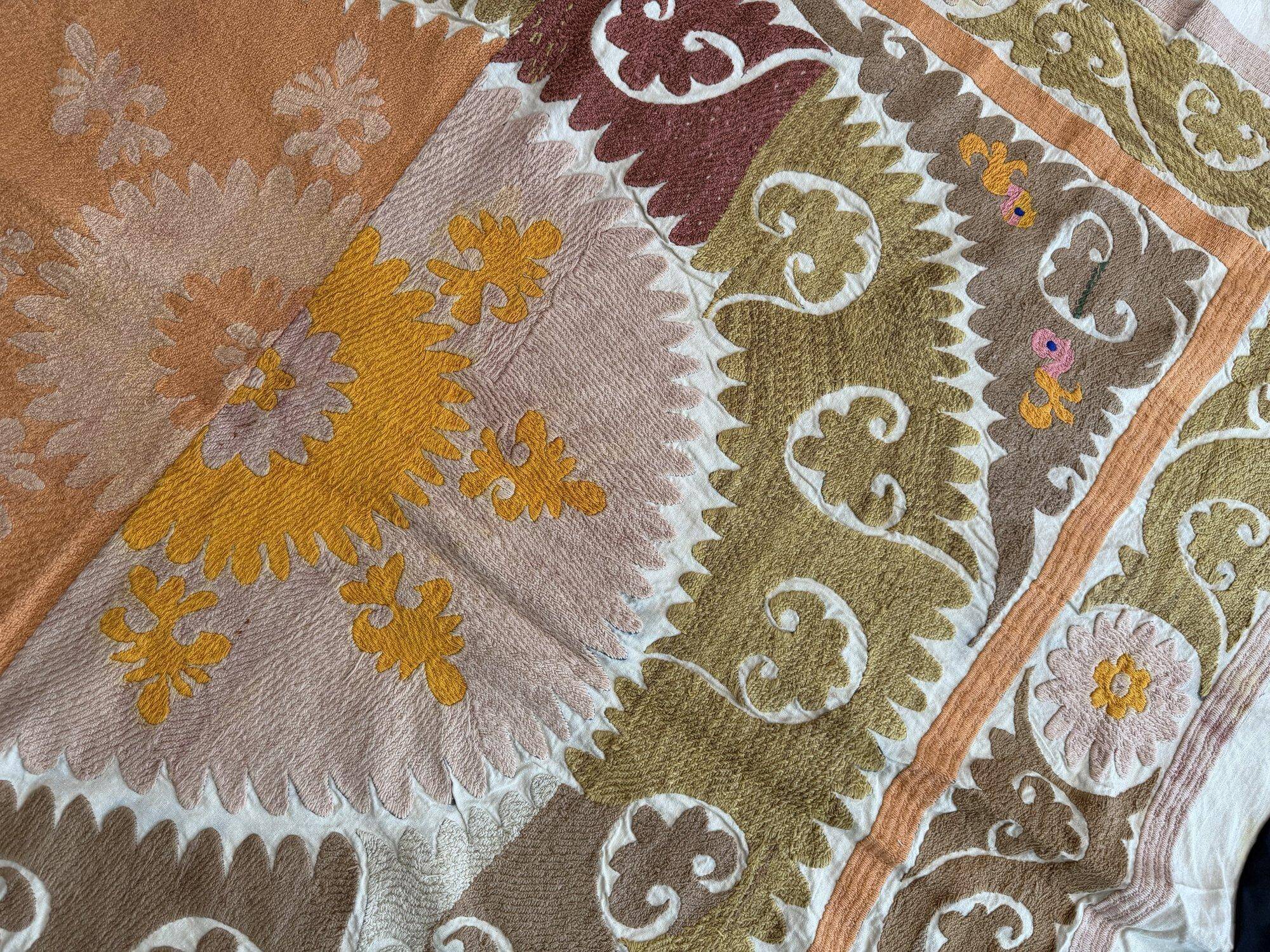 Vintage hand-embroidered tablecloth 150x153 cm