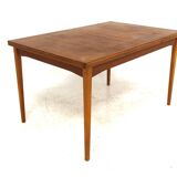 Teak “portfolio” dining room table, Sweden, 1960s