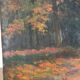 Huile sur toile  "Rivière dans les bois"