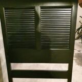 Black headboard in solid spruce 90