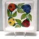 Set of Six Vintage Square Hand-Crafted Earthenware Plates by De Simone, Italy