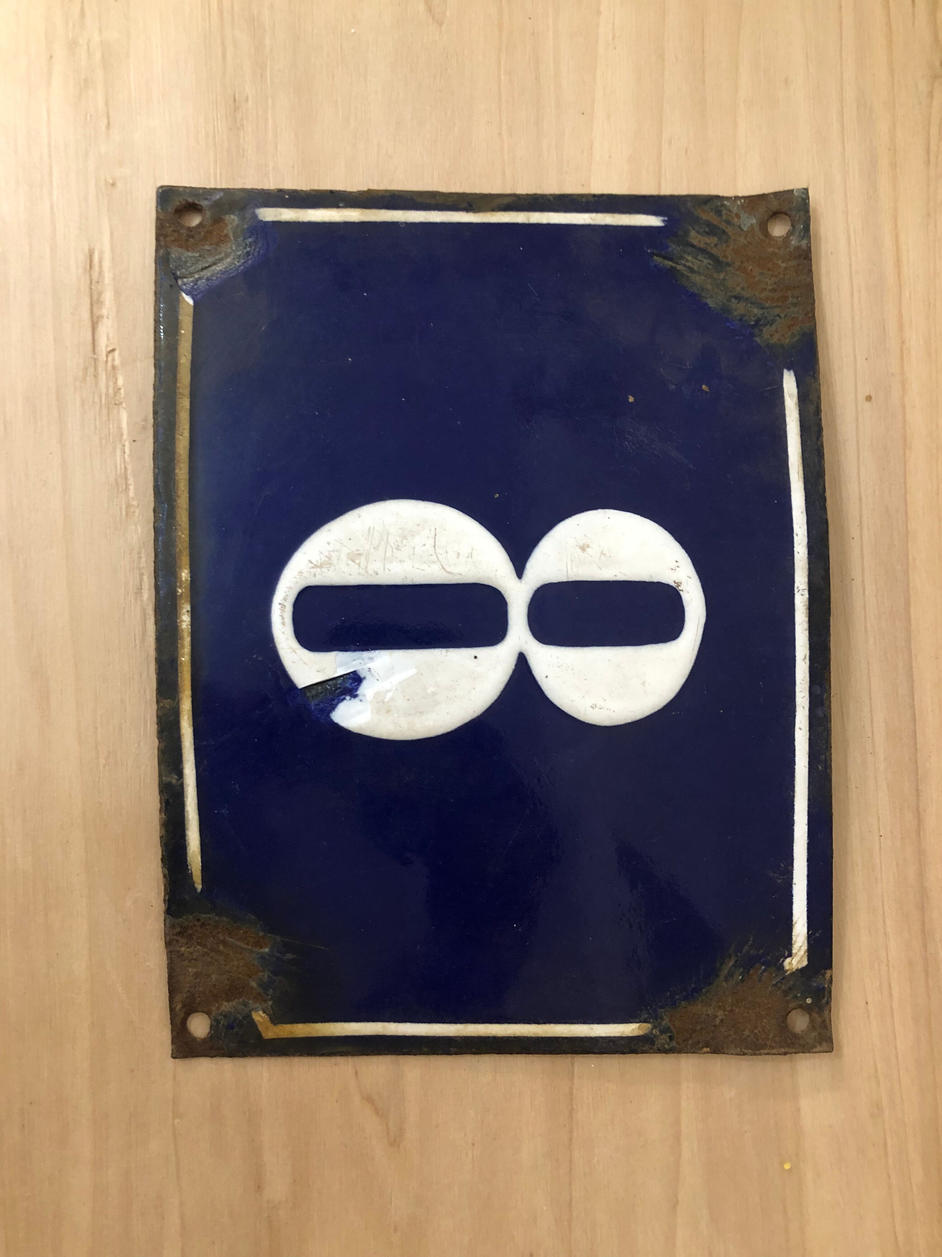 Enamelled plate number 8