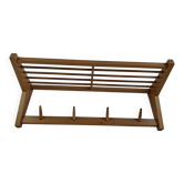Porte-manteau mural en bois tchécoslovaque ULUV des années 1970
