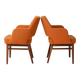 Pair of orange Oslosund armchairs by Kinnarps, 1950s