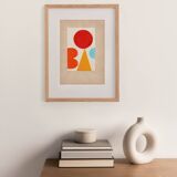 Collage on old paper - H711 - signed Eawy