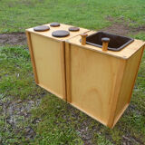 Vintage wooden children's school kitchen set