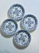 4 assiettes à dessert fabriquées en Angleterre