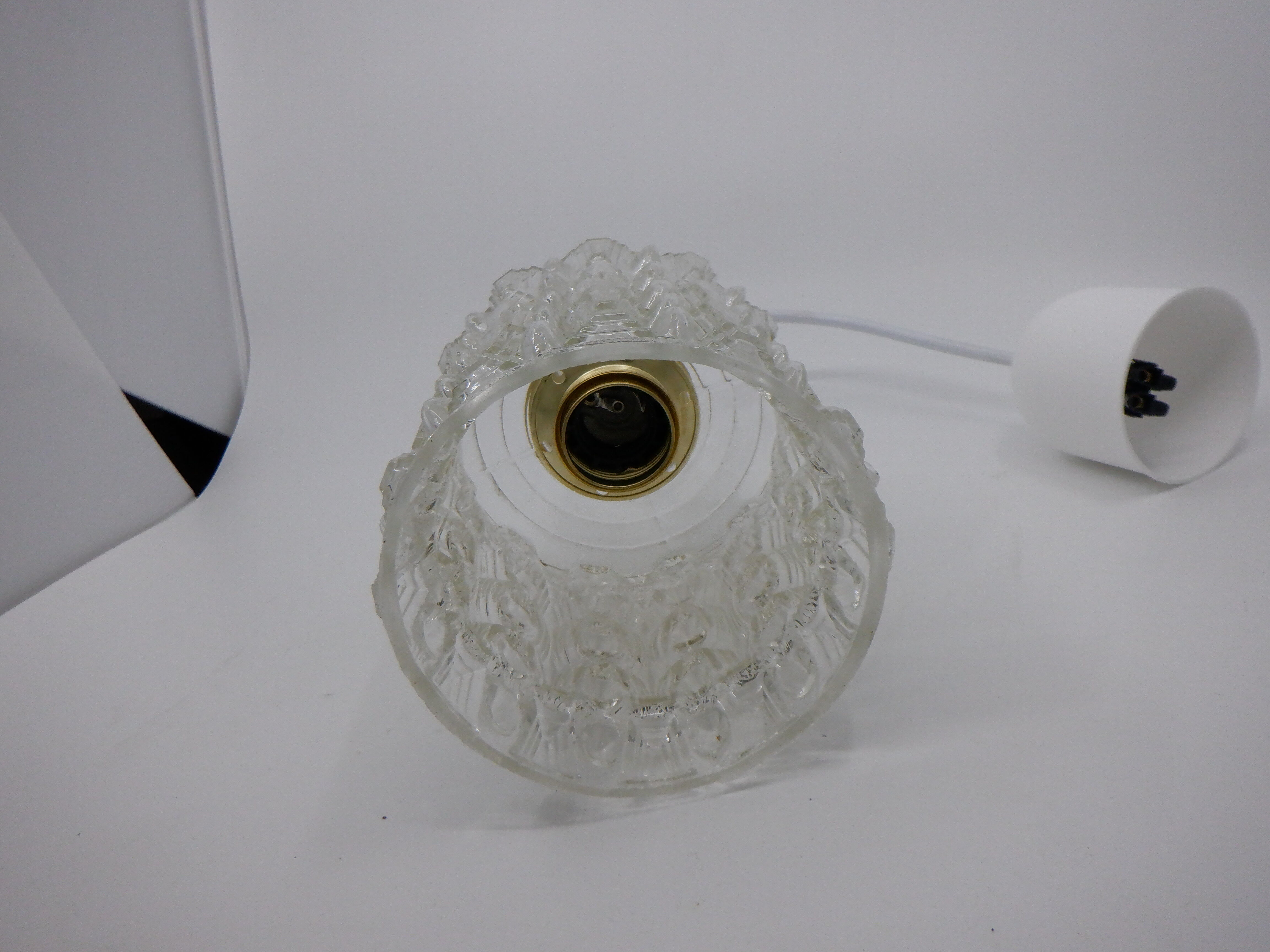 Chiseled glass hanging