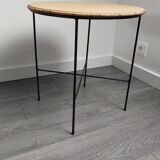 Rattan and metal coffee table, side table