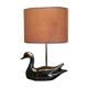 Italian Chrome Duck Table Lamp with Original Shade, 1970s