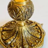 Lamp in brass solid and fabric