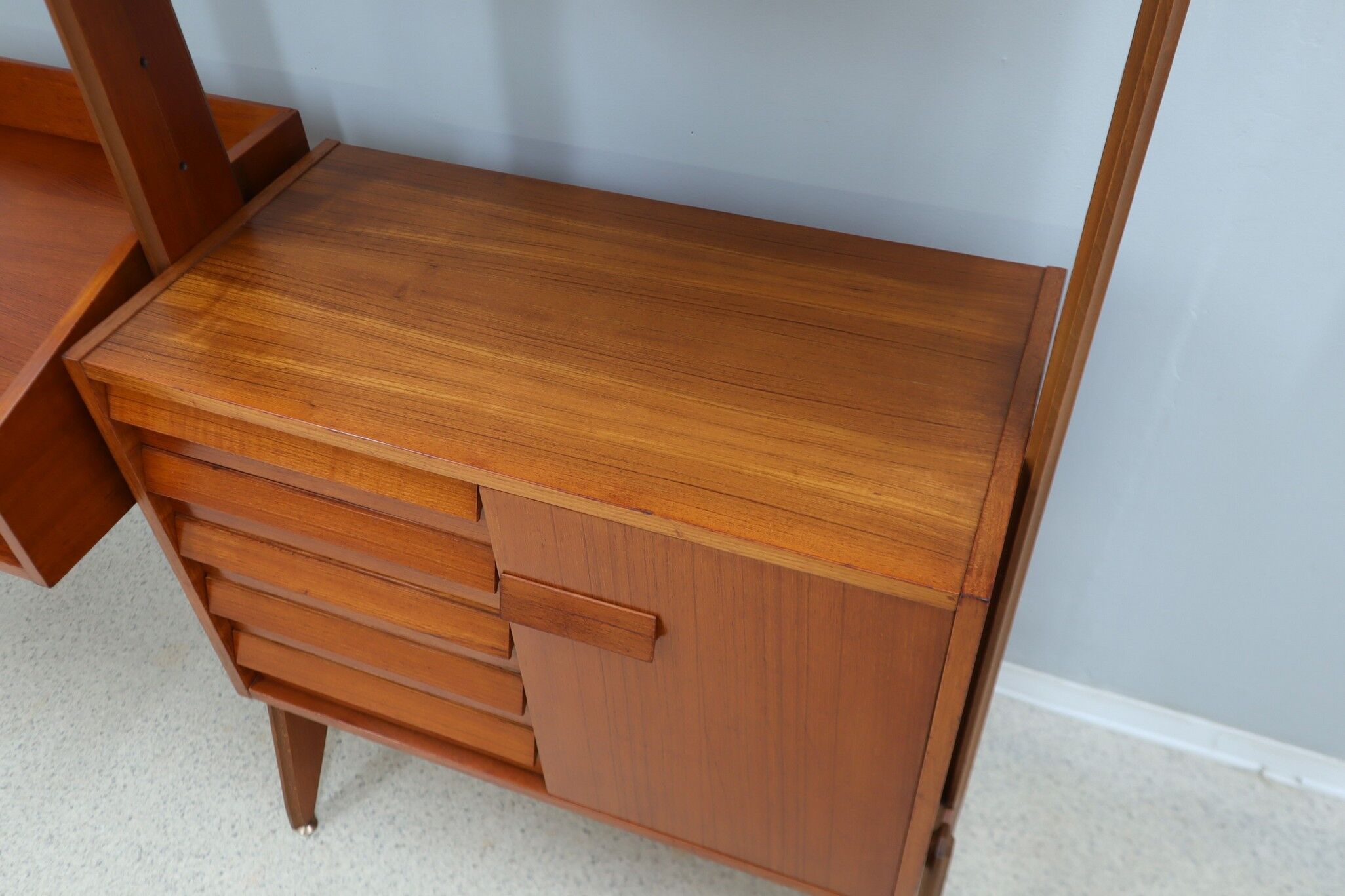 Mid century teak bookcase av arredamenti 1960s