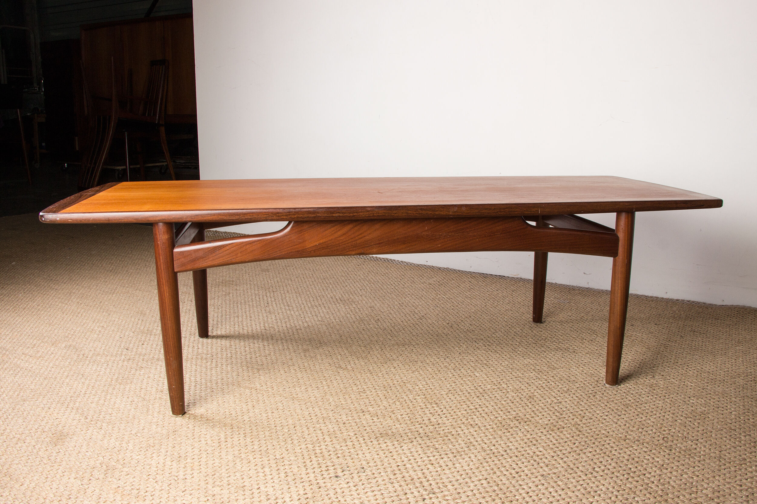 Danish teak coffee table by HE Mobler 1960