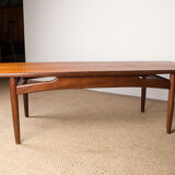 Danish teak coffee table by HE Mobler 1960