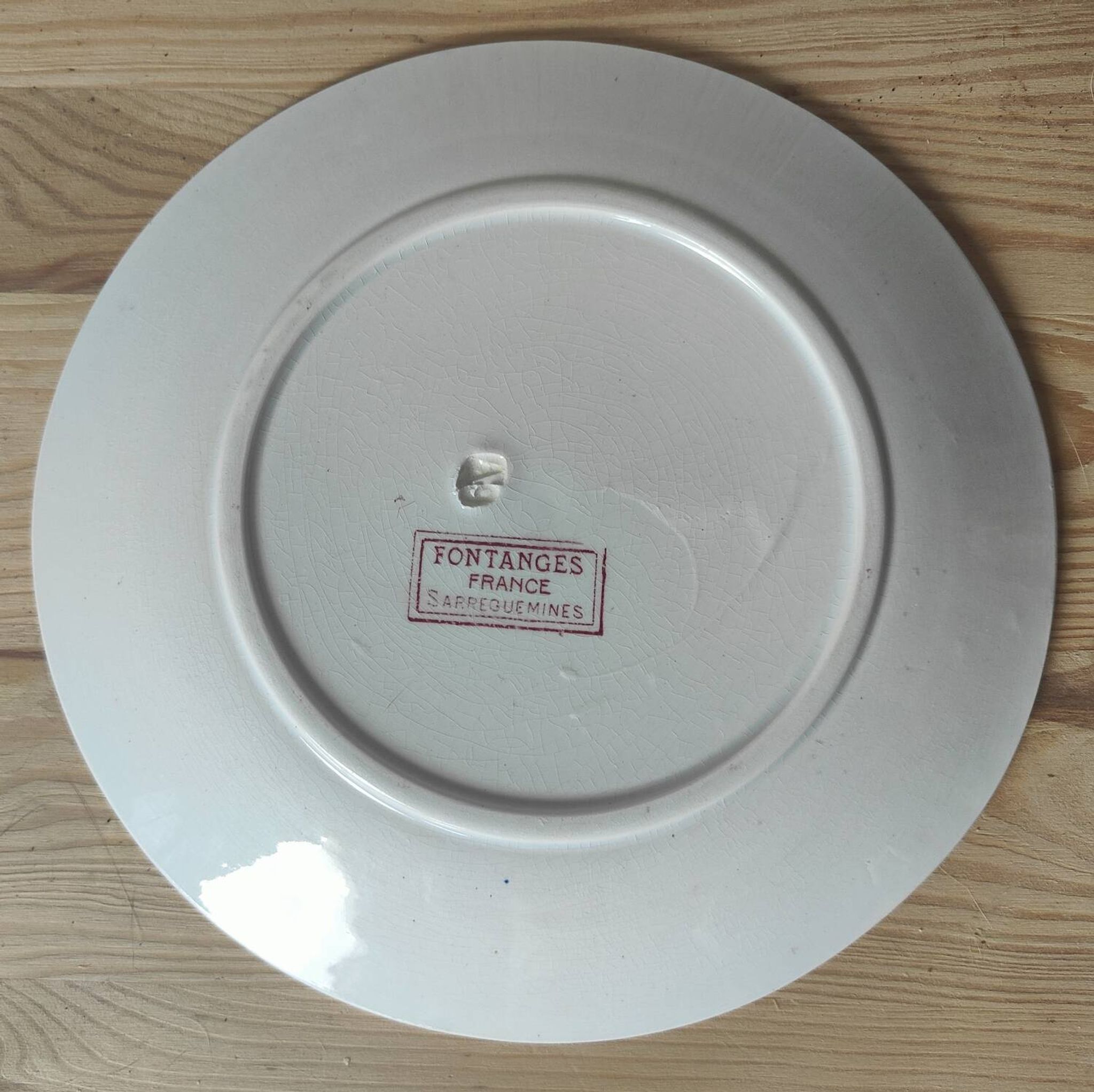 6 assiettes à dessert modèle Fontanges par Sarreguemines
