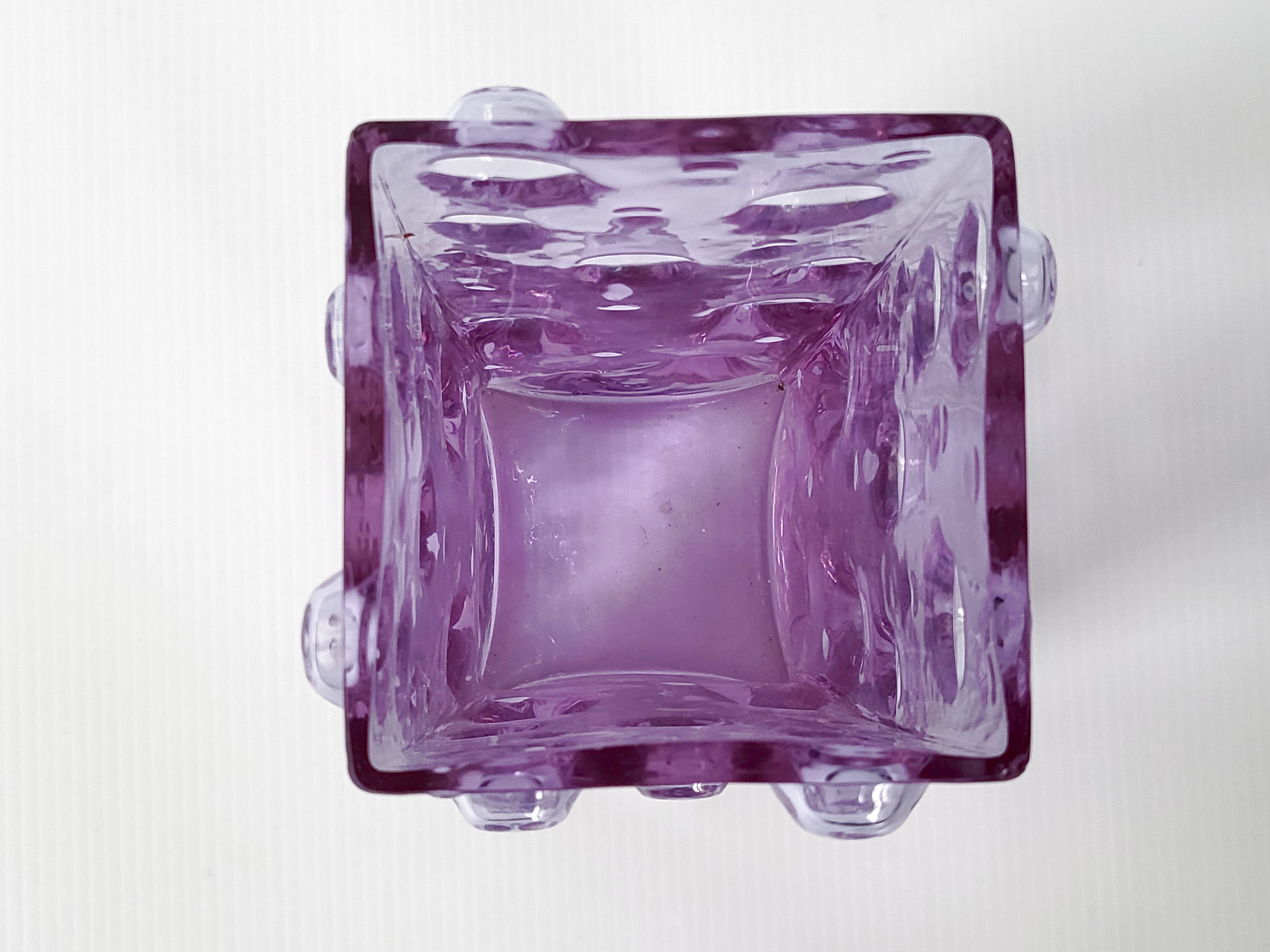 Vintage bubble glass vase 1970