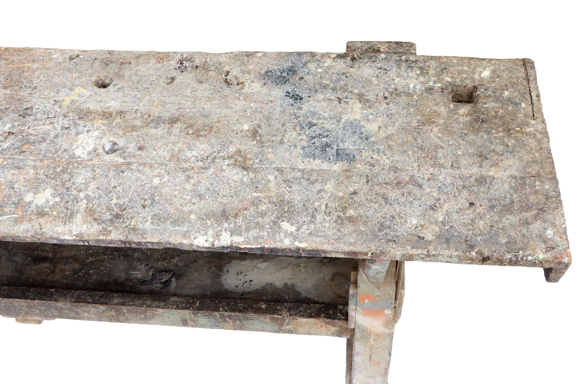 Wooden workbench xxl industrial character welder weathered 251cm