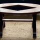 Coffee table in wood, marble and onyx.