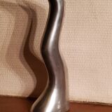 Bougeoir design scandinave d’Anna Everlund des années 80 en fonte d’aluminium polie