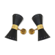 Italian black diabolo and brass sconces